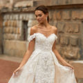 Moonlight Couture H1467, wedding dress, sexy wedding dress, fitted wedding dress, lace wedding dress, bridal overskirt, moonlight bridal wedding dress