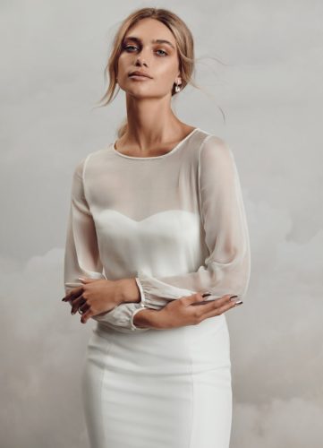 Catherine Deane Mell Top, bridal separates, bridal two piece
