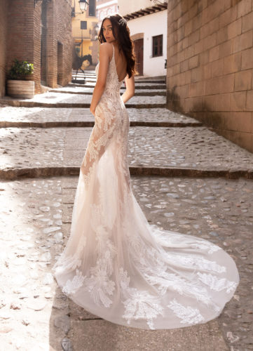Pronovias Albiorix, wedding dress, fitted wedding dress, lace wedding dress