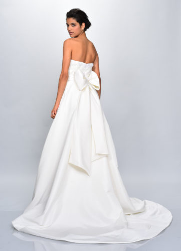 Theia Cassia, wedding dress, a-line wedding dress, strapless wedding dress, mikado wedding dress