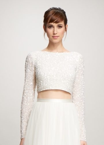 Theia Ruby Top, bridal separates, bridal two piece