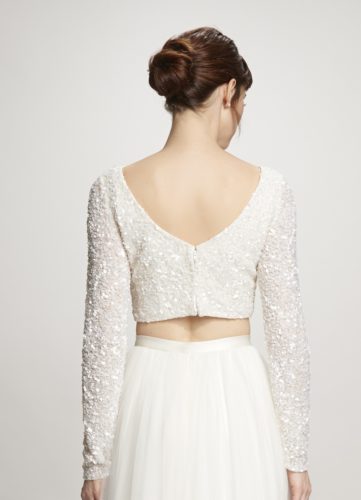Theia Ruby Top, bridal separates, bridal two piece