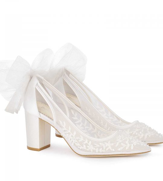 Bella Belle Easton Slingback Block Heel Wedding Shoeswith Tulle Bow2 1800x1800