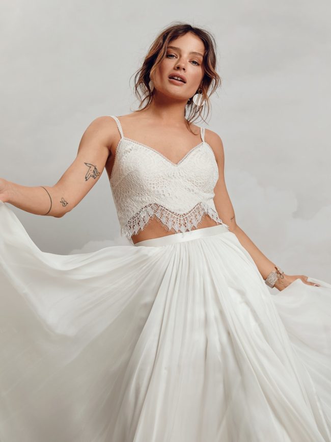 Catherine Deane Maggie Top, bridal separates, bridal two-piece