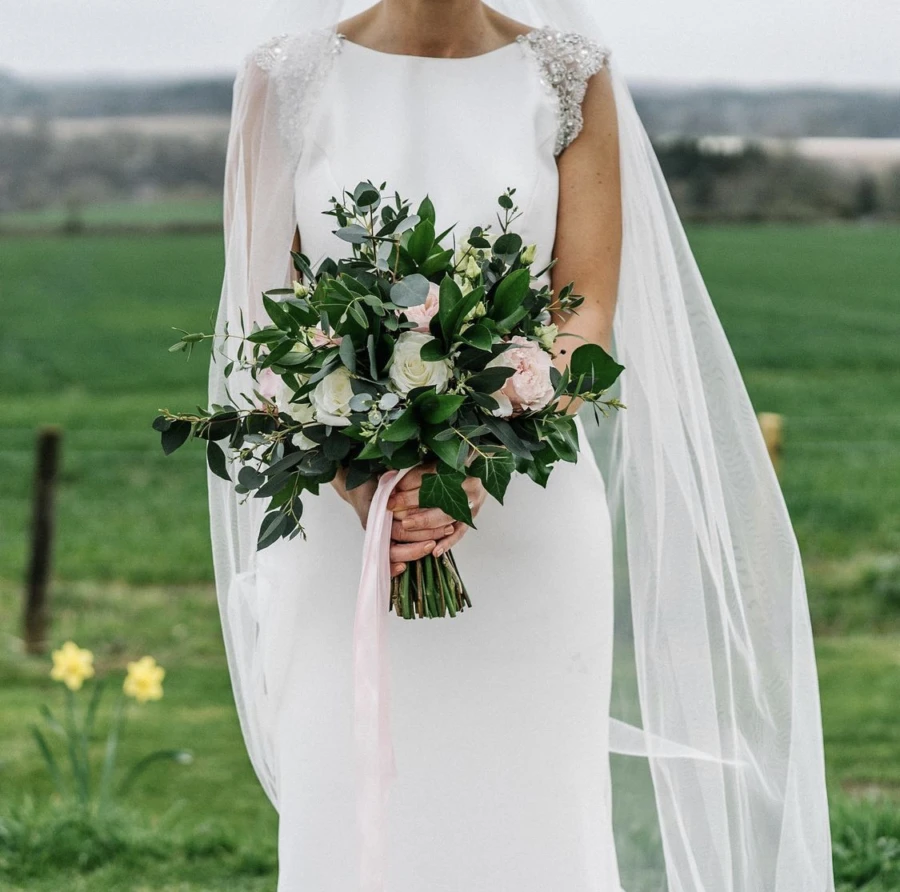 Bride holding a bouquet